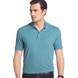 Aqua striped flex classic fit polo shirt